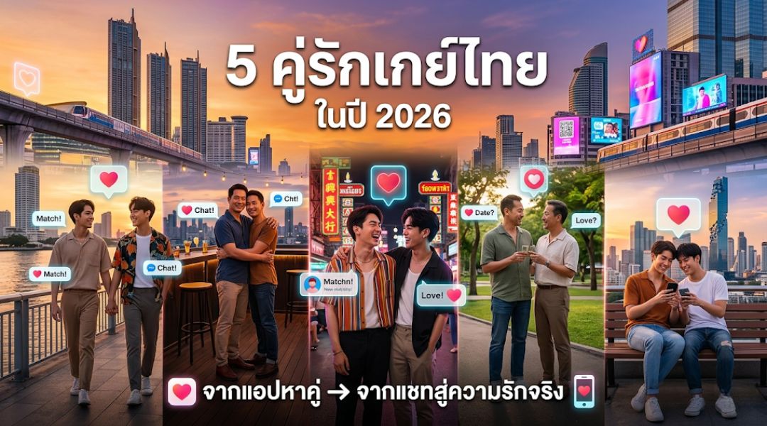 5 คู่รักเกย์ไทย จากแอปหาคู่ จากแชทสู่ความรักจริงในปี 2026